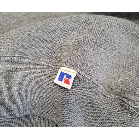 Y2K Russell Athletic Mens Dark Gray Crewneck Sweatshirt Size M? READ Grunge - Picture 7 of 7